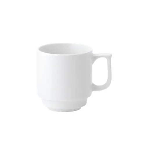 10-Ounce Stackable Pure White Ceramic Mug – 24-Pack 1