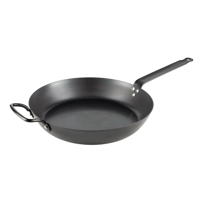 11.8-Inch Carbon Steel Fry Pan With Helper Handle – Thermalloy, Browne 1