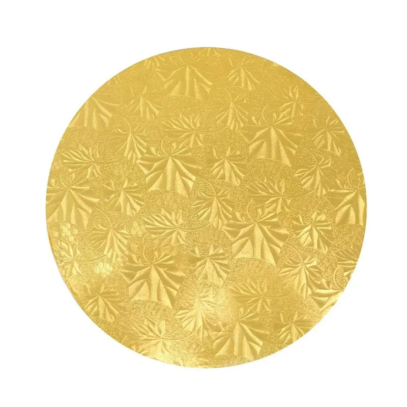 14-Inch Round Gold-Finished Cake Drum – 0.5-Inch Height, Sturdy Support Base 1