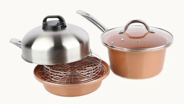 6-Piece Fry Pan & Sauce Pan Combo – Space-Saving Cookware Starter Set 1