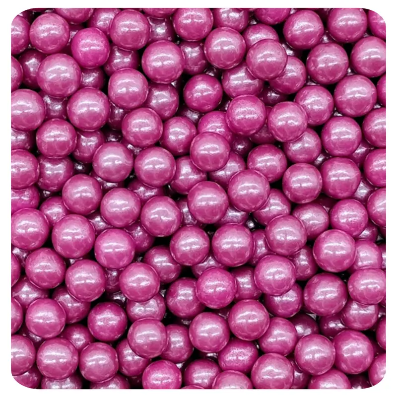 7Mm Fuchsia Sugar Pearls – 100G Bold Edible Decor For Cakes & Cookies 1