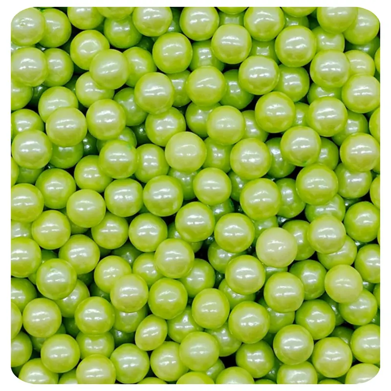 7Mm Lime Green Sugar Pearls – 100G Gourmet Cake & Cupcake Topping 1