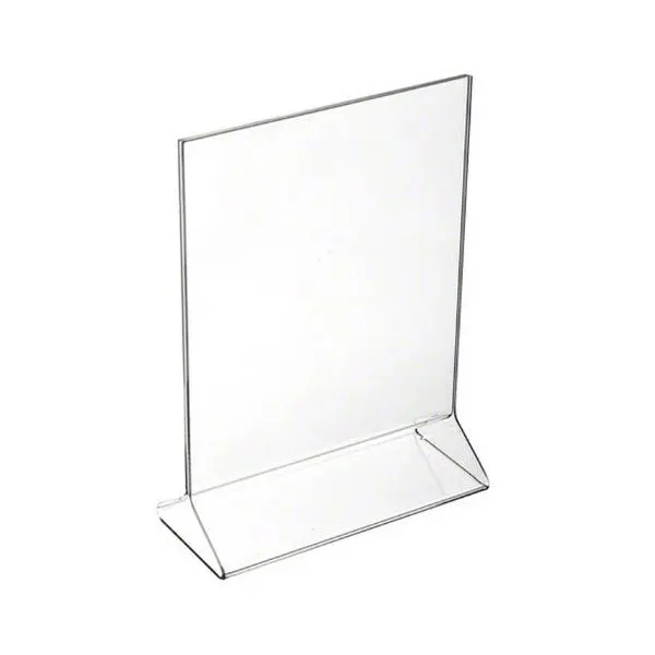 Acrylic 5" X 7" Table Tent Card Holder – Sleek, Freestanding Display Stand 1