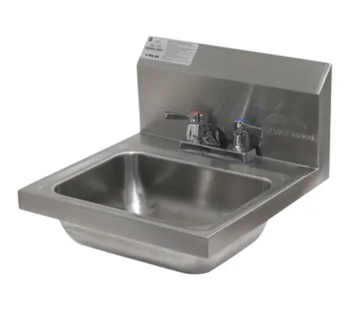 Advance Tabco 7-Ps-20 Deck-Mount Hand Sink – 17.25" X 17.25" X 13" Stainless Steel Unit 1