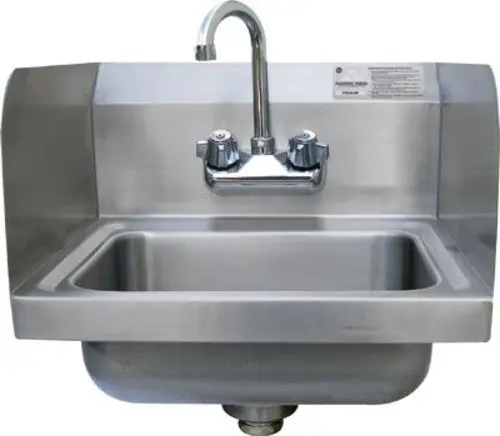 Advance Tabco 7-Ps-Ec-Sp Wall-Mount Hand Sink With Integrated Side Splash – 17" X 15.25" X 13" Overall Height 1
