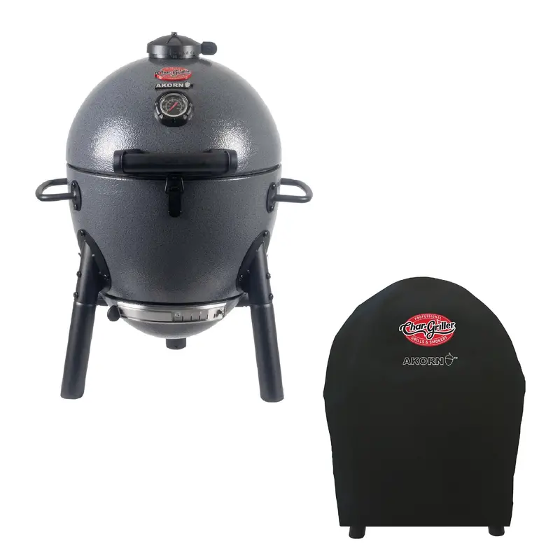 Akorn® Jr. Kamado Grill + Weather-Resistant Cover Set 1