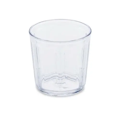 Aladdin Temp-Rite Dmt214 8 Oz Clear Plastic Tumbler – Dimensional Design Disposable Cup (80-Pack) 1