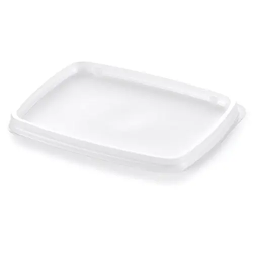 Aladdin Temp-Rite Non-Vented Rectangular Lid For 8 Oz Soup Bowls – White (3000-Pack) 1