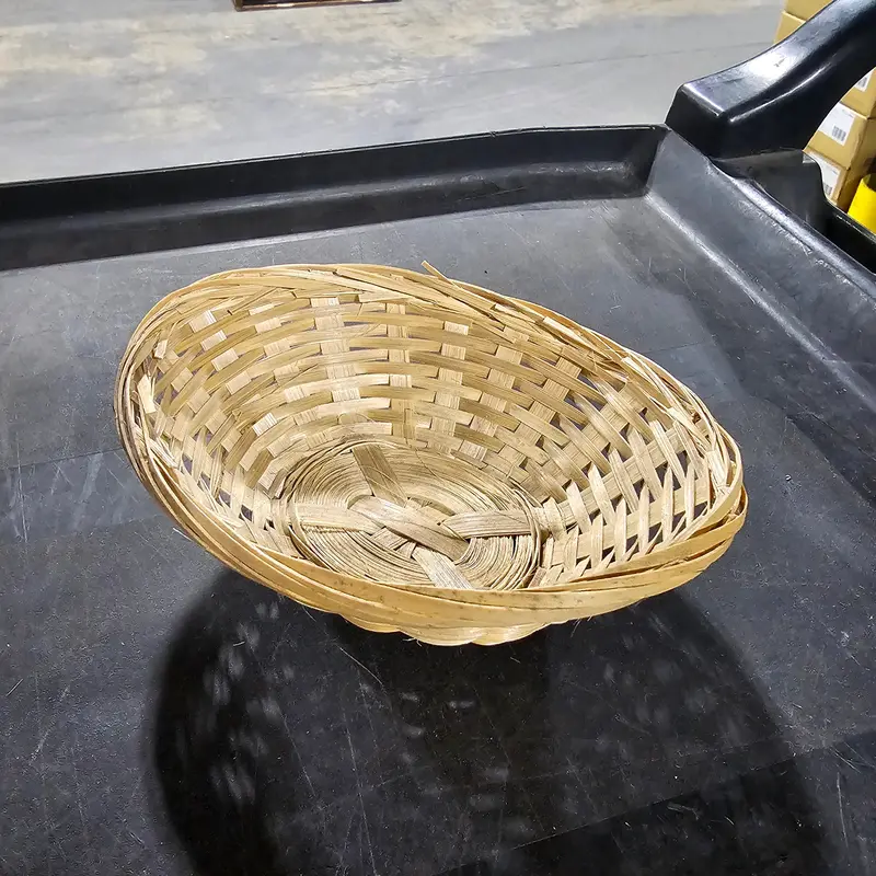 Almac Bamboo Oval Woven Basket — Eco-Friendly, Lightweight Serving Or Gift Container 1
