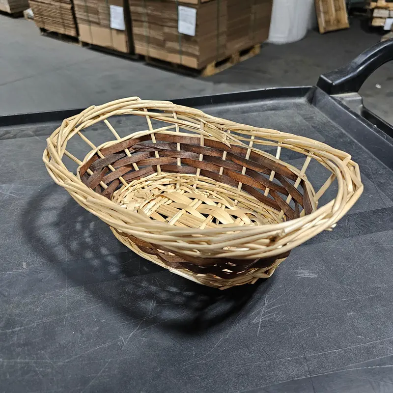 Almac Oval Two-Tone Woven Serving Basket — Stylish Dual-Finish Design 1