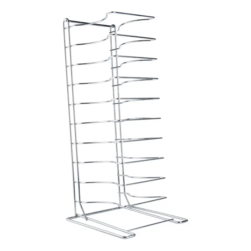 American Metalcraft 11-Tier Aluminum Pizza Pan Storage Rack 1