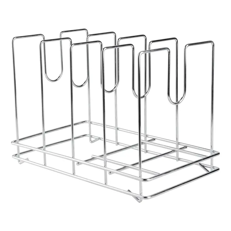 American Metalcraft Chrome-Plated Pizza Screen Storage Rack 1