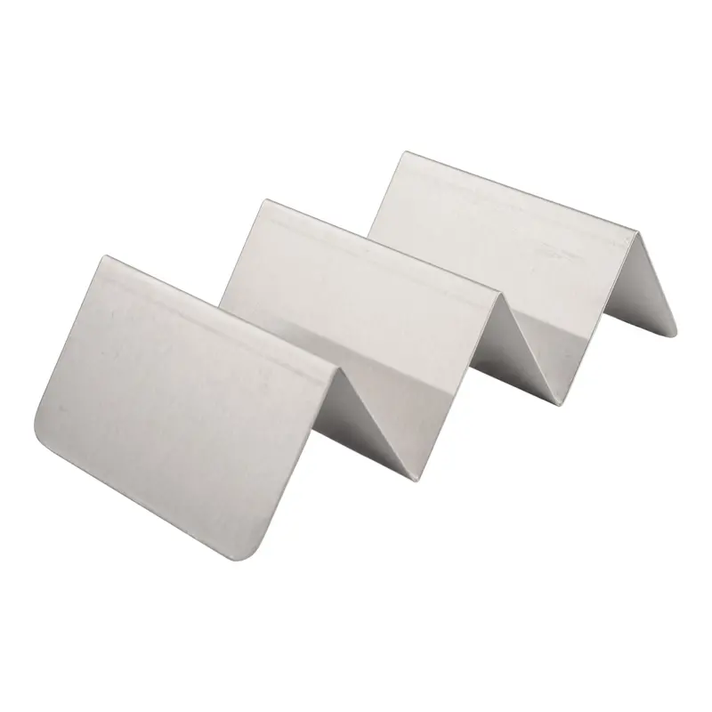 American Metalcraft Stainless Steel Multi-Compartment Taco Serving Holder (2 Or 3 Slots) 1