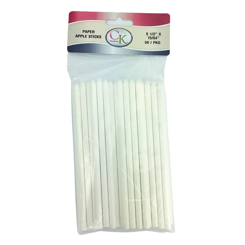 Apple Candy Sticks – 5½ Inch Tapered Design, 50-Count 1