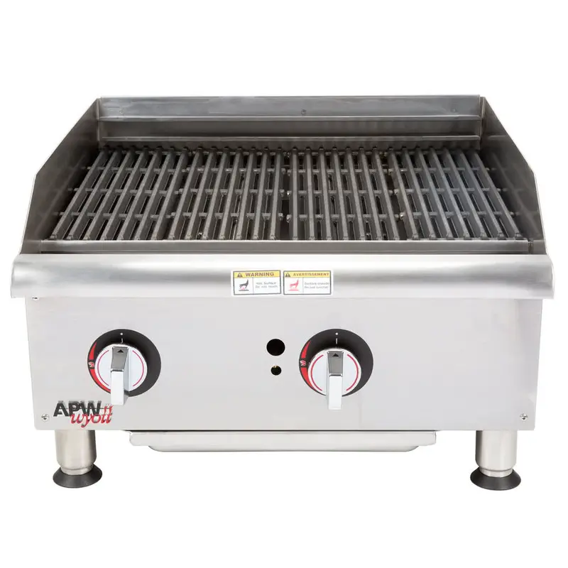 Apw Gcb-48I 48" Radiant Gas Charbroiler – 4-Burner Champion Series 1