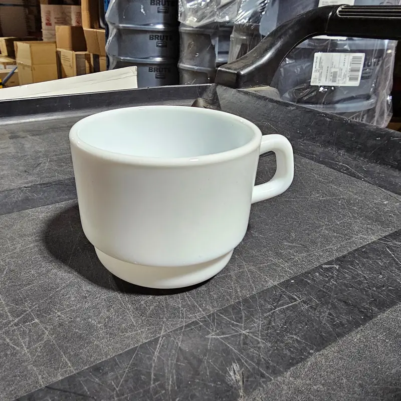 Arcoroc Stackable 6.25-Oz Mug – Classic White Ceramic (48-Pack) 1