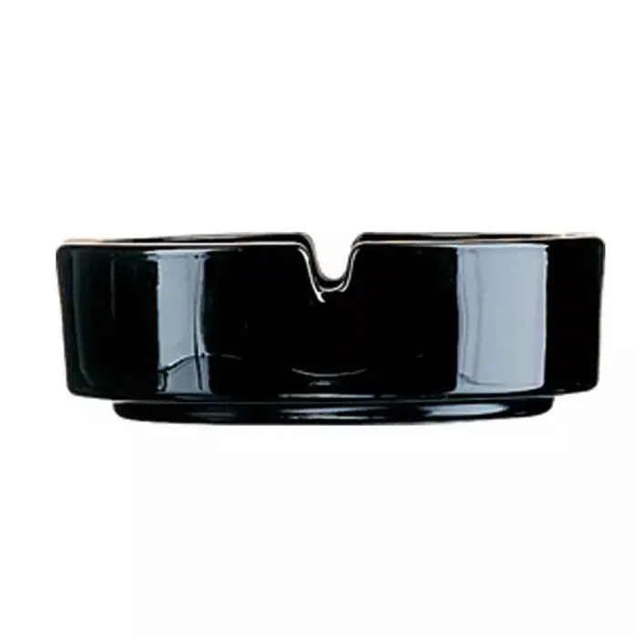 Arcoroc Stackable Black Glass Ashtray – 4.5", 24-Pack, Final Sale 1