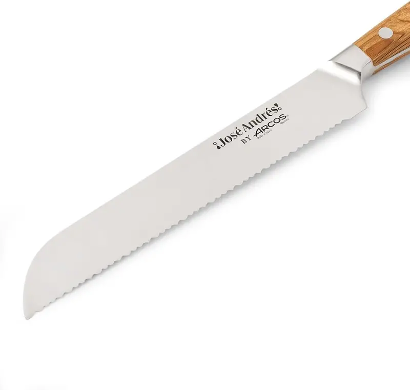 Arcos José Andrés 8-Inch Serrated Bread Knife – Holm Oak Handle 1