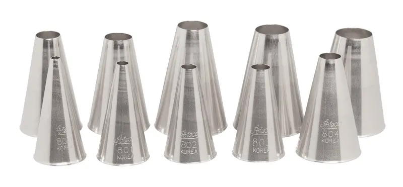 Ateco 10-Piece Round Piping Tip Set For Professional Baking 1