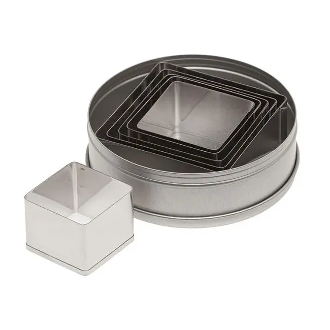 Ateco 5253 6-Piece Plain Square Cutter Set For Baking And Decorating 1