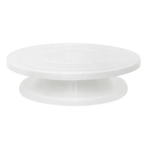 Ateco Rotating Cake Turntable – 11" White Plastic Stand 1