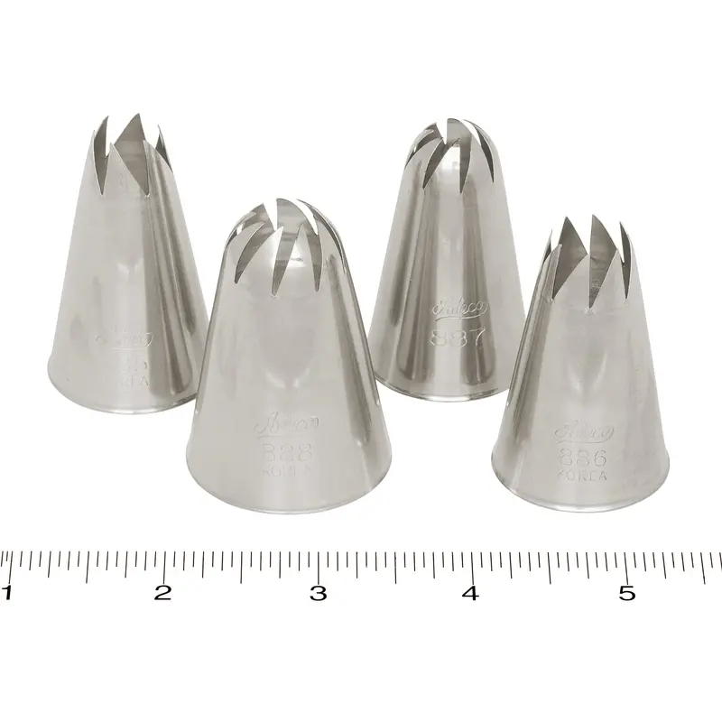 Ateco Swirl Pastry Tip #887 – Single Stainless Steel Decorating Nozzle 1