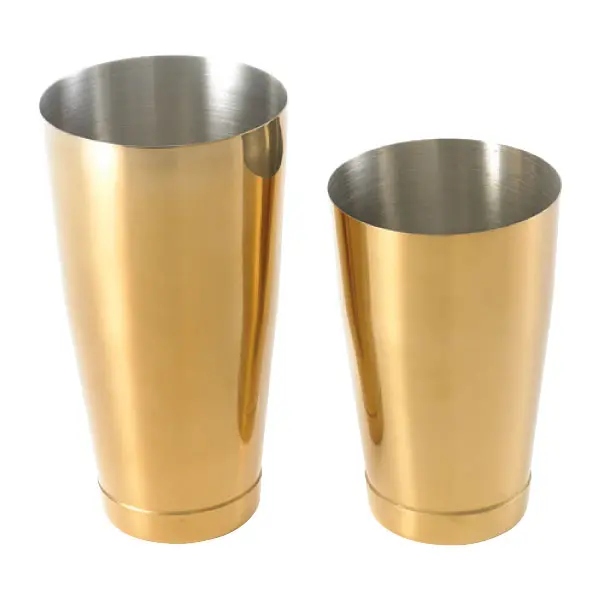Barfly By Mercer 28 Oz & 18 Oz Mirror-Finish Stainless Steel Cocktail Shaker Set (M37009Gd) 1