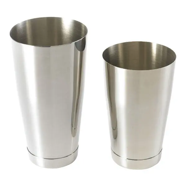 Barfly By Mercer 28 Oz & 18 Oz Mirror-Finish Stainless Steel Shaker Tin Pair (M37009) 1