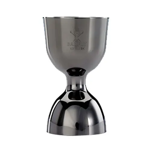 Barfly By Mercer Straight-Rim Bell Jigger – Gunmetal Black, Dual 1 Oz & 2 Oz Measures 1