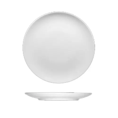Bauscherhepp Options 11.8-Inch Flat Round Coupe Plate – White (Case Of 12) 1
