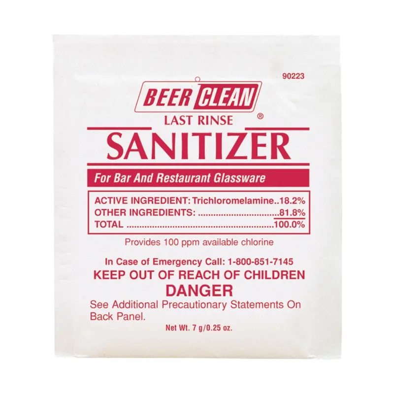 Beer Clean 90223 No-Rinse Sanitizer – 25 Oz. Packets (Case Of 100) 1