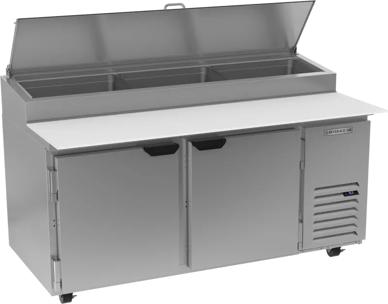 Beverage-Air Dp67Hc Dual-Door Refrigerated Pizza & Sandwich Prep Table – 67", 115V, Final Sale 1