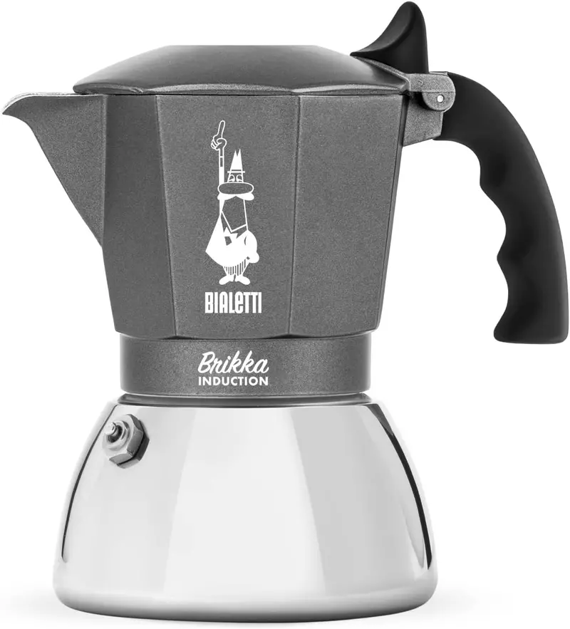 Bialetti Brikka 4-Cup Induction Espresso Maker – Anthracite 1