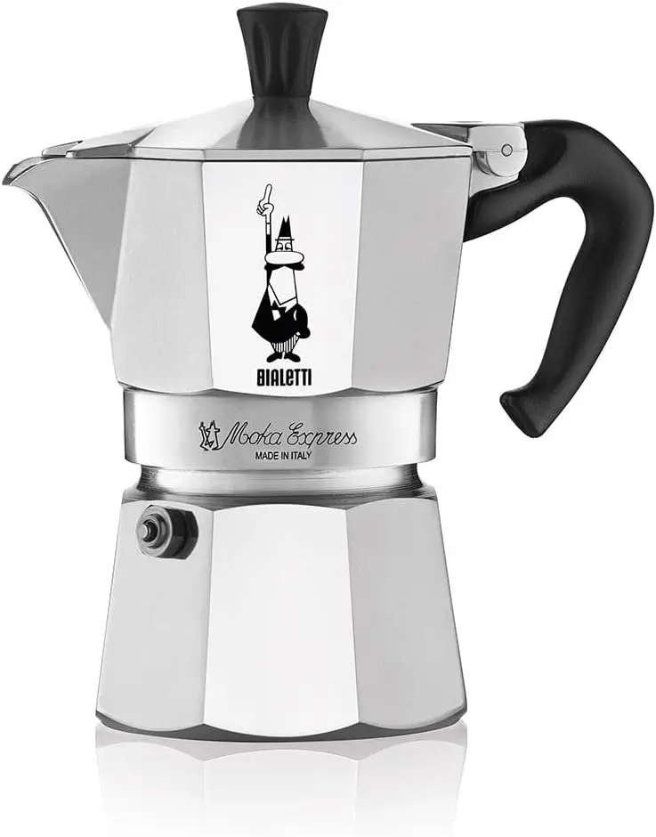 Bialetti Moka Express 3-Cup Stovetop Espresso Maker – Silver 1