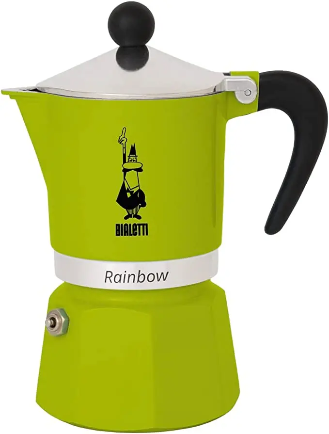 Bialetti Moka Express Rainbow Edition – 3-Cup Espresso Maker In Fresh Green 1