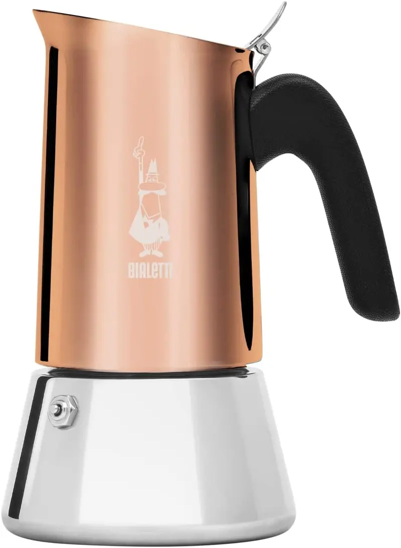 Bialetti Venus Induction 6-Cup Espresso Pot – Polished Copper Finish 1