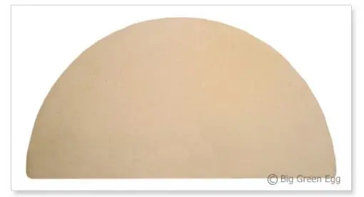 Big Green Egg Half Moon Baking Stone – Large Size (Final Sale) 1
