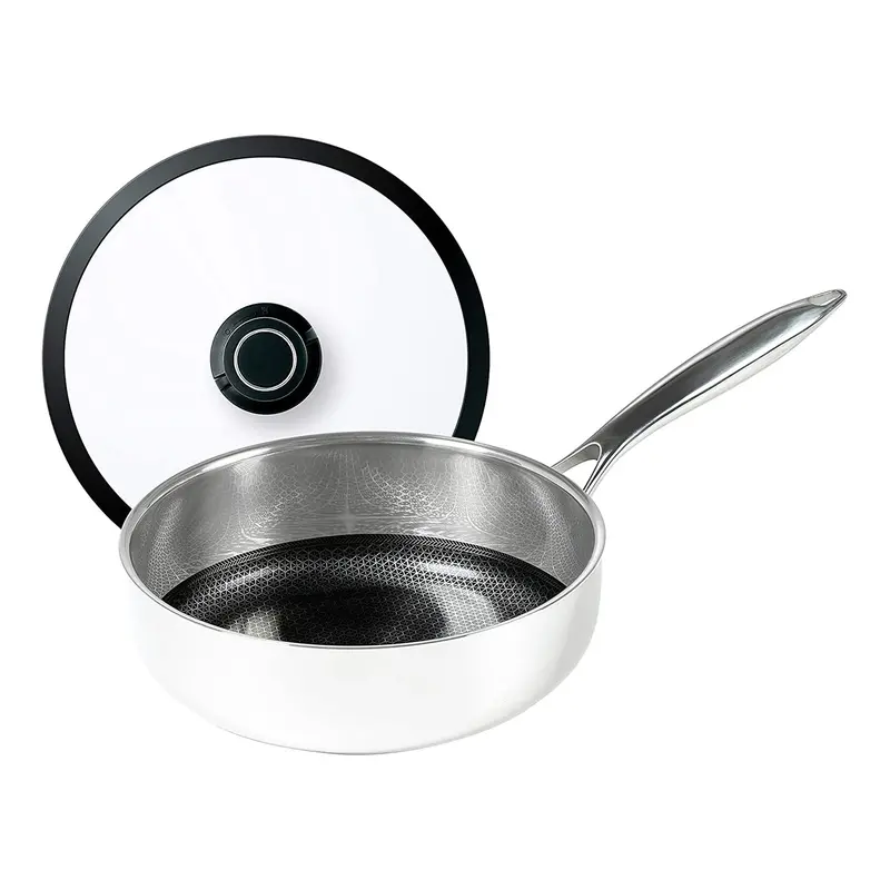 Black Cube 9.5-Inch Deep Sauté Pan With Lid 1