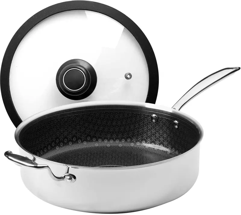 Black Cube Ceramicqr Saute Pan – 11 Inch With Lid 1
