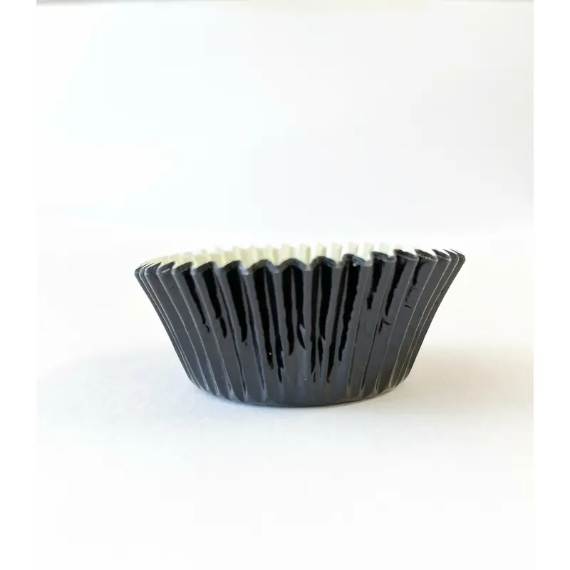 Black Foil Cupcake Liners – 2" Top Diameter, 40Gsm, 500-Unit Pack (U5130) 1