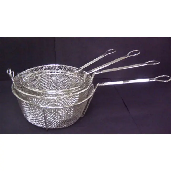 Bluebird 0853 Nickel-Plated 9.75-Inch Wire Pasta Strainer Basket 1
