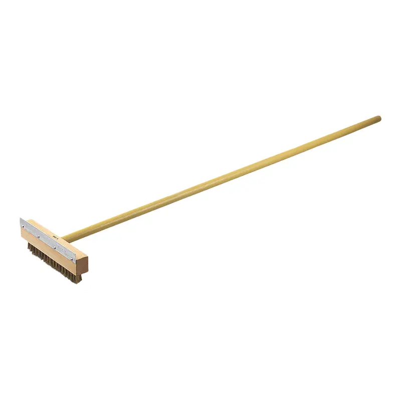 Browne 36-Inch Pizza Oven Brush – Wire Bristles & Steel Scraper On Wood Handle 1