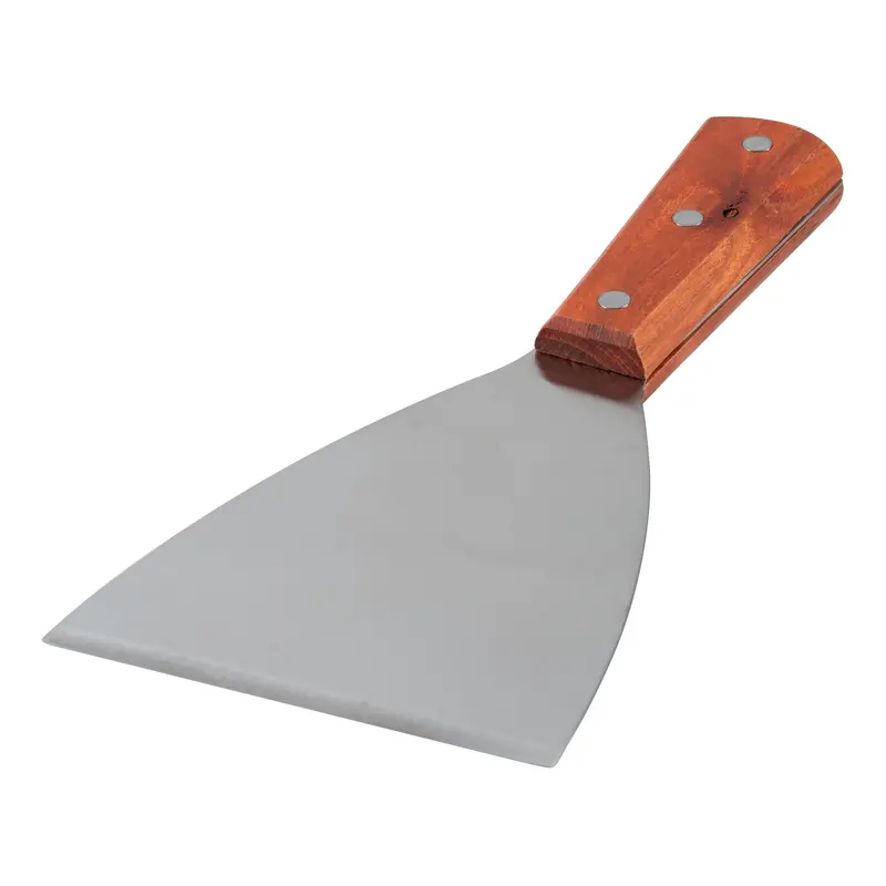 Browne 4-Inch Grill Scraper With Wooden Handle 1