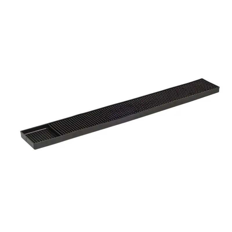 Browne Compact Black Bar Drainer Mat – 3 X 24 Inches, Durable Rubber Base 1