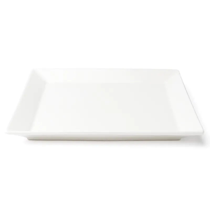 Browne Foundation 10 Inch White Square Wide-Rim Plate – 36-Count 1