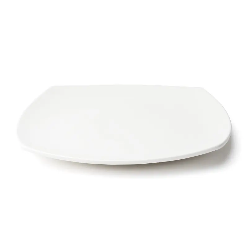 Browne Foundation 10" Rounded Square Coupe Plate – Contemporary White, 12-Pack 1