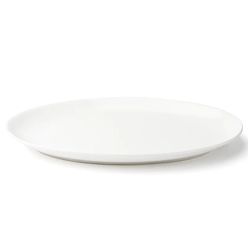 Browne Foundation 12" X 8" Oval Coupe Plate – Elegant White, 12-Pack 1