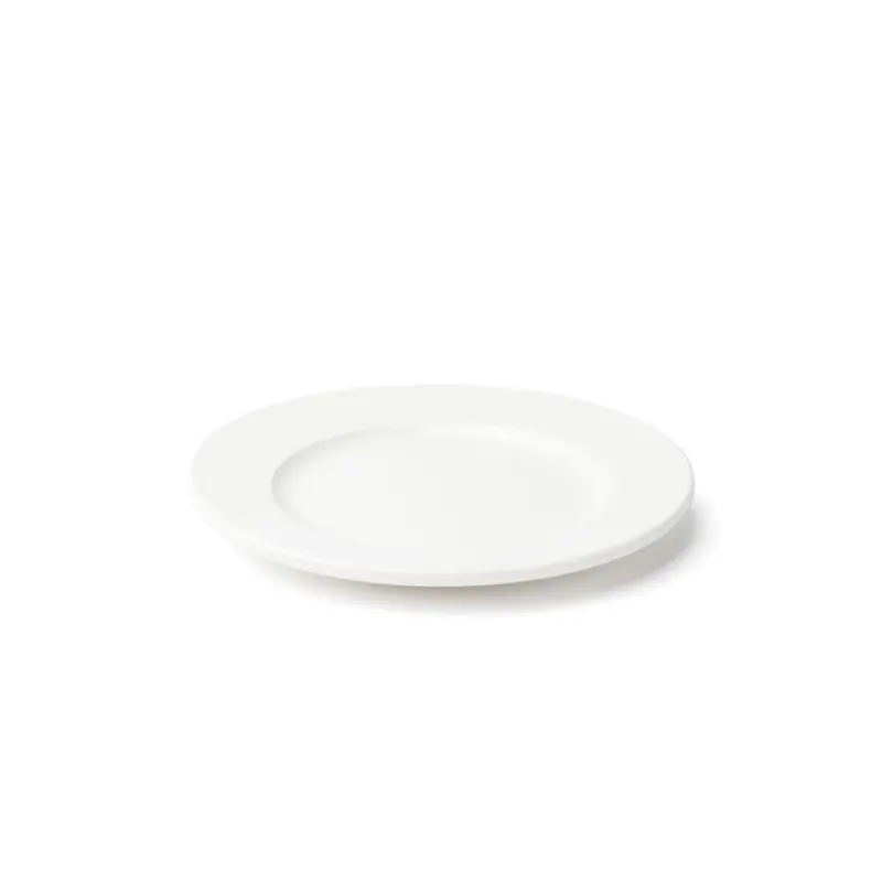 Browne Foundation 6.5" Round Wide-Rim Plate – White, 36-Unit Set 1