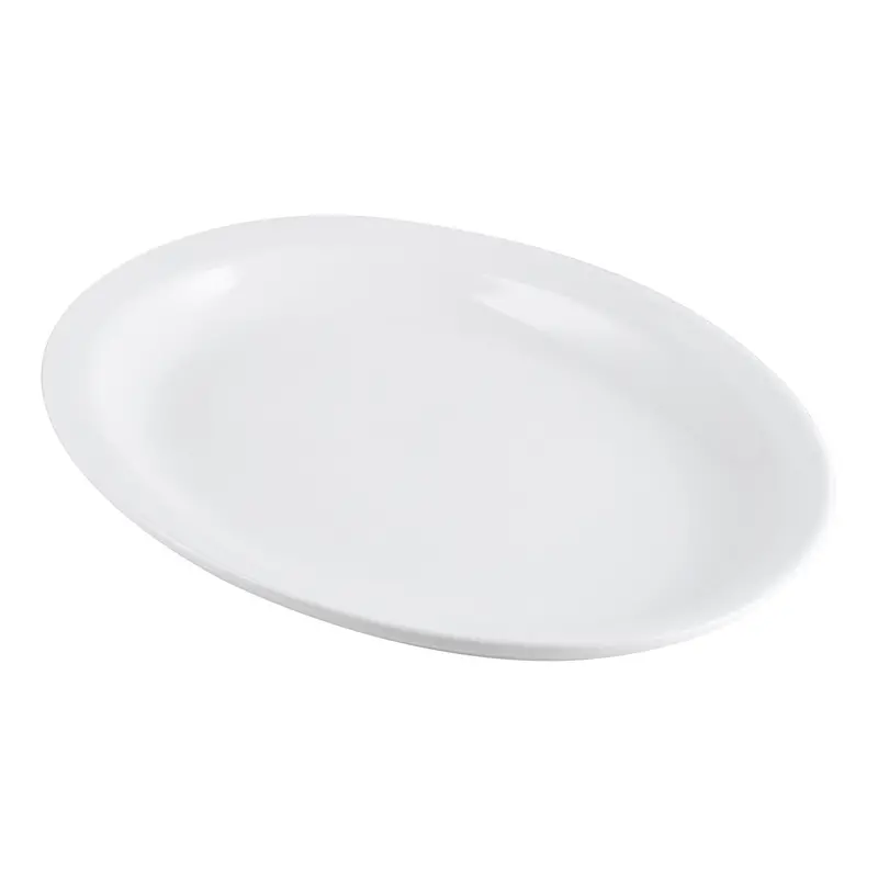 Browne Palm 9.75-Inch White Oval Platter – 24-Unit Case 1
