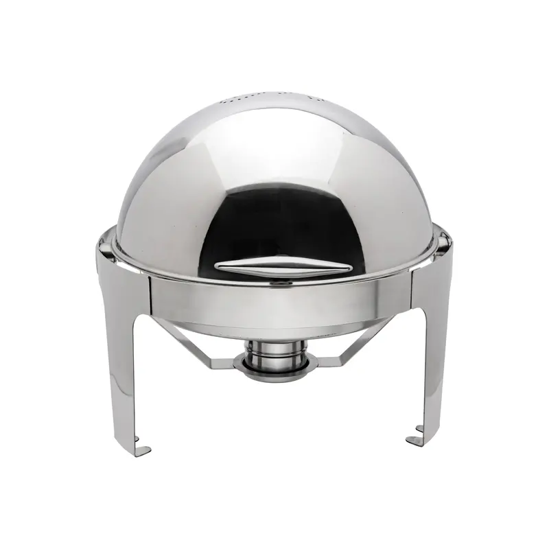 Browne Rondo Stainless Steel Round Chafer – Elegant Buffet Serving Solution 1